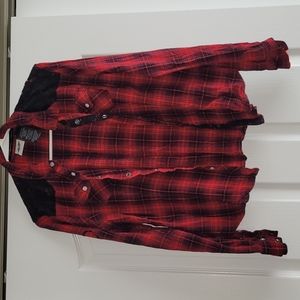 Harley Davidson girls button up plaid shirt